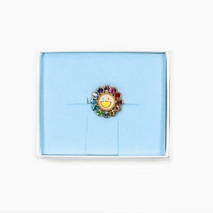 Takashi Murakami x Liquem - Flower Lapel Pin (Rainbow)