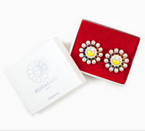 Takashi Murakami x Liquem - Pearl Flower Earrings (Clip-On)