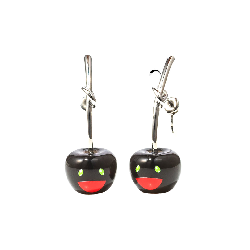 Takashi Murakami x Liquem - Cherry Earrings (Black)