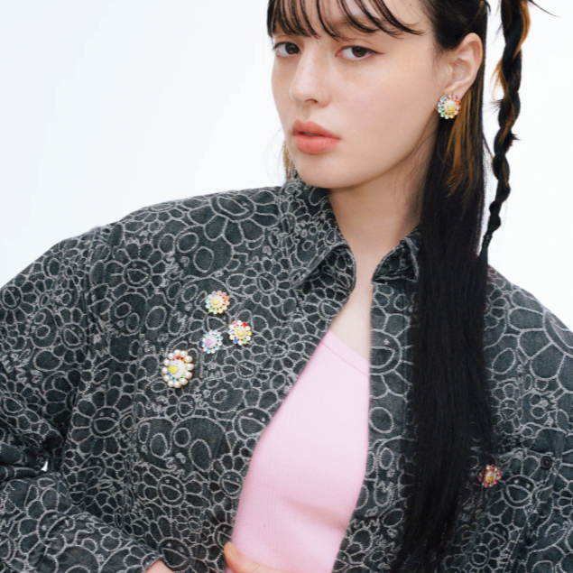 Takashi Murakami x Liquem - Flower Lapel Pin (Pink x White)