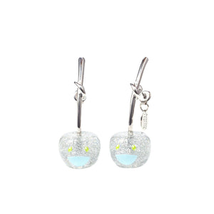 Takashi Murakami x Liquem - Cherry Earrings (Silver Clear)