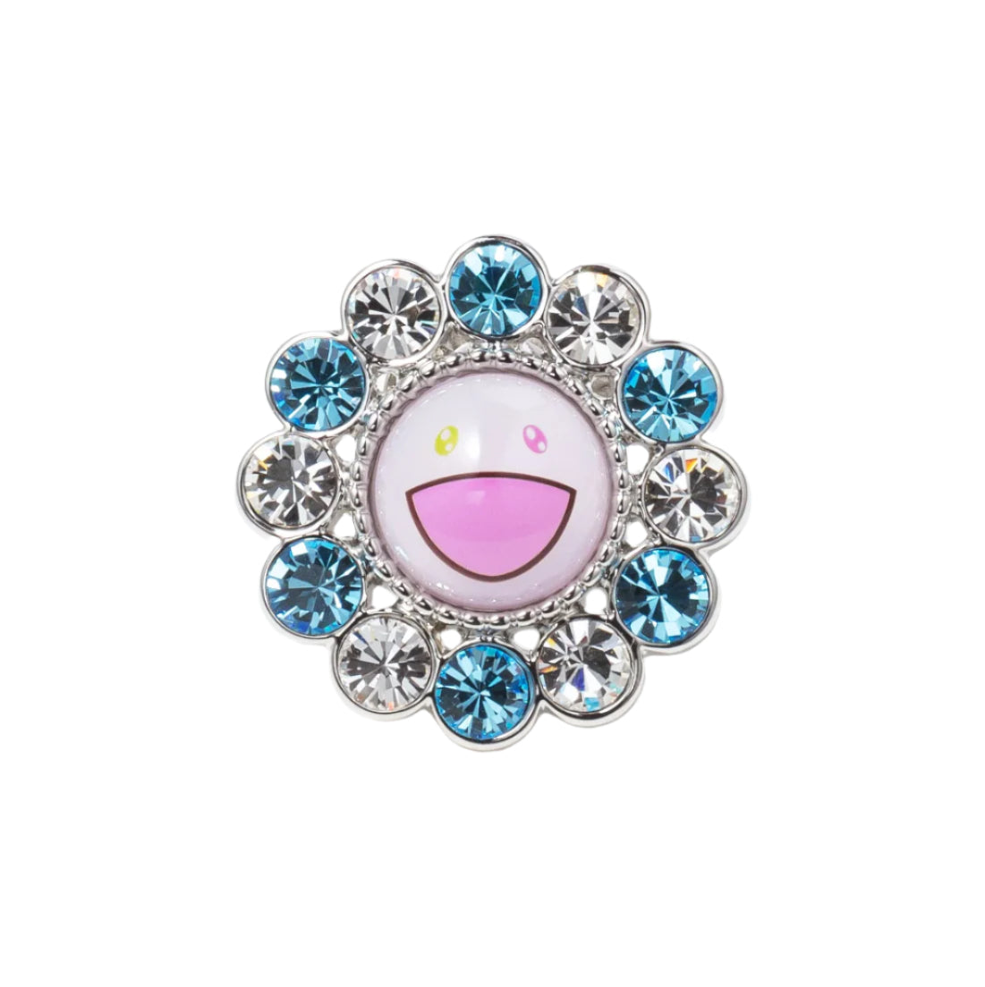 Takashi Murakami x Liquem - Flower Lapel Pin (Blue x White)