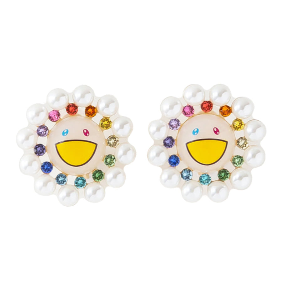 Takashi Murakami x Liquem - Pearl Flower Earrings (Clip-On)