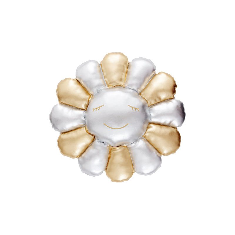 Takashi Murakami - Flower Pillow - Gold & Silver (60cm)