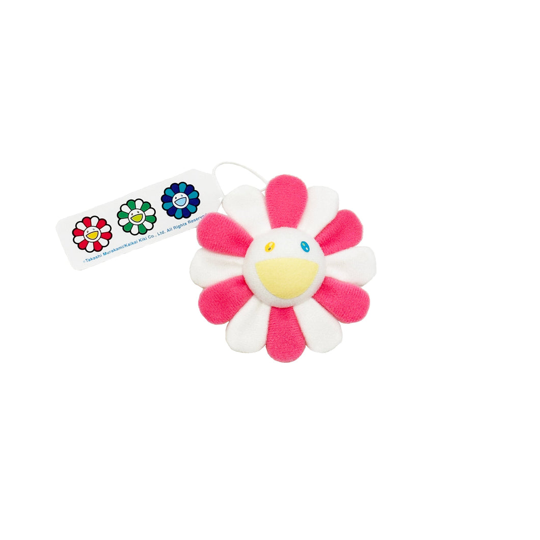 Takashi Murakami - Plush Flower Pin Keychain - Pink, White, & White