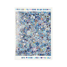 Load image into Gallery viewer, Takashi Murakami - Jigsaw Puzzle - Skulls &amp; Flowers Blue Signal

