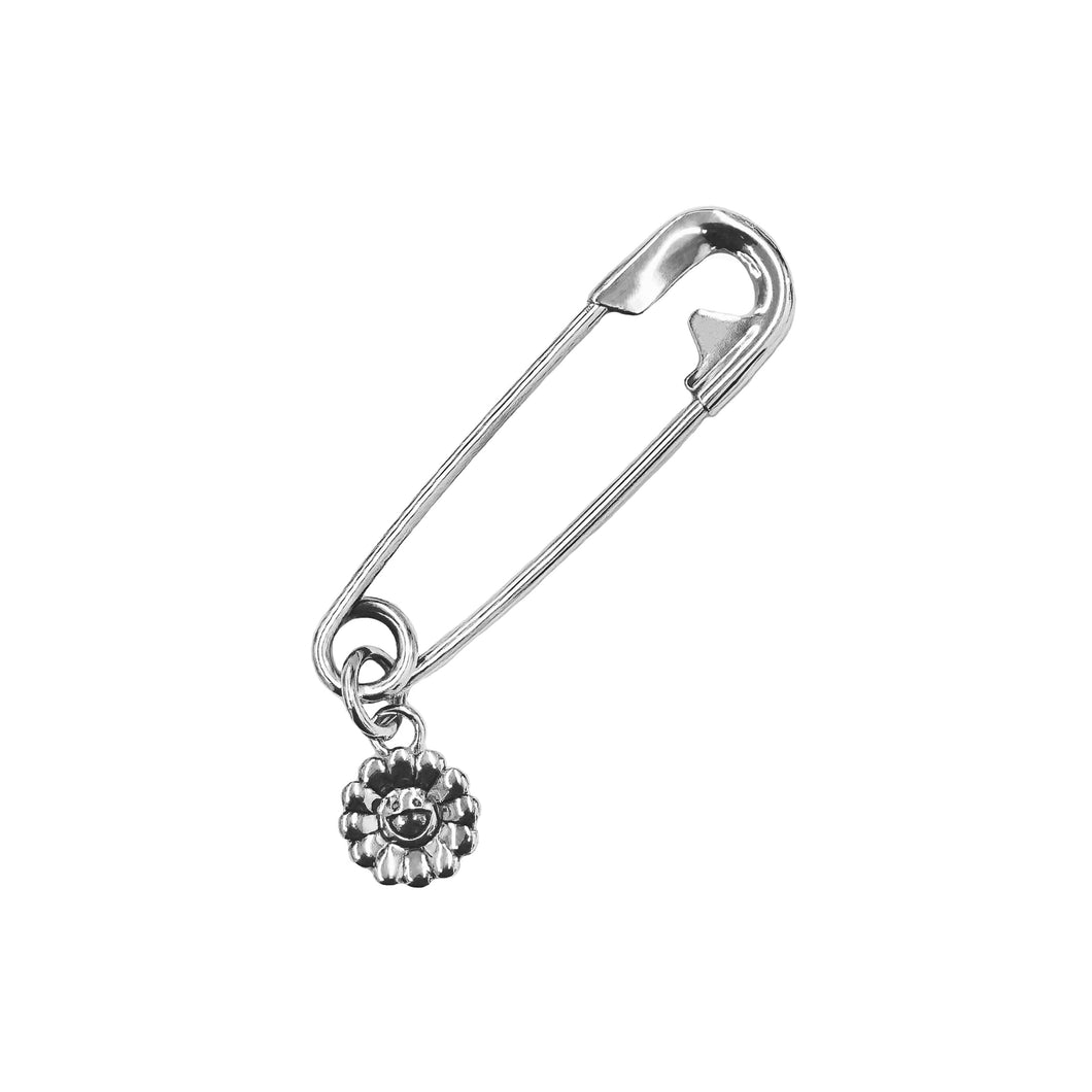 Takashi Murakami - Silver Flower Safety Pin