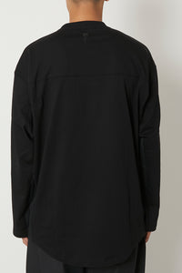 Izumi Kato x D-VEC Almost Black - Cotton Plating Long Sleeve Shirt