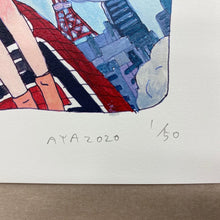 Load image into Gallery viewer, AYA TAKANO - She&#39;s Coming, Riding the Kaminari-mon Lantern (Framed)
