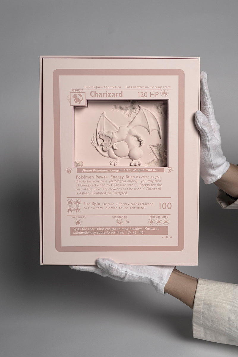 Daniel Arsham - Pink Crystalized Charizard Card