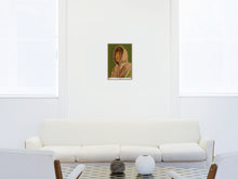 Load image into Gallery viewer, Claire Tabouret - Exhibition Poster: Self Portrait with a Hood (Purple)
