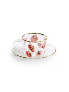 Toiletpaper (Maurizio Cattelan x Pierpaolo Ferrari) - Glass Coffee Cup & Saucer