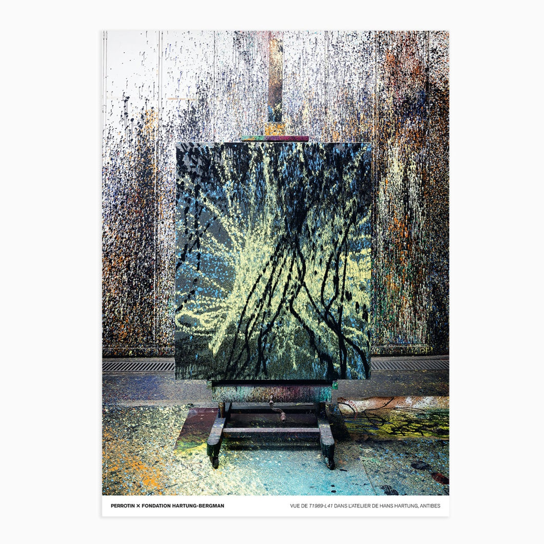 Hans Hartung - Vue de T1989 dans l'atelier de HH, Antibes