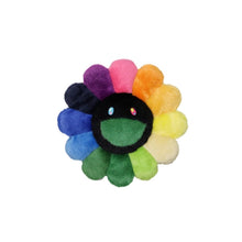 Load image into Gallery viewer, Takashi Murakami - Flower Pillow - Rainbow &amp; Black (30cm)
