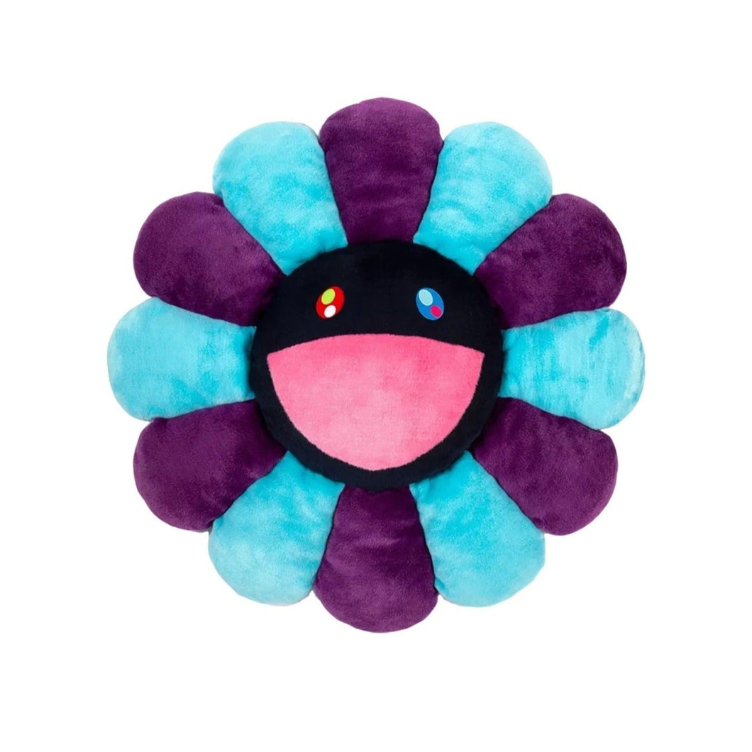 Takashi Murakami - Flower Pillow - Blue Purple Navy (60cm)